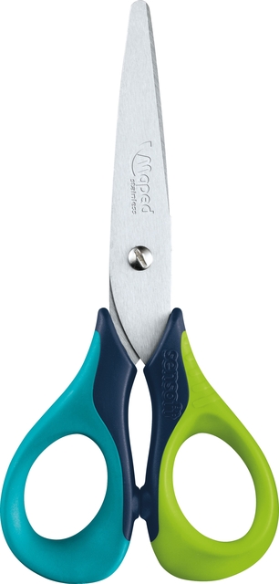 KIDS SCISSORS MAPED 130MM SENSOFT ASS