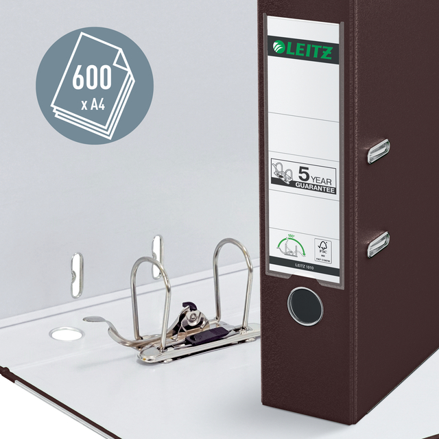 Lever arch file Leitz  80mm PP A4 brown