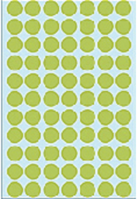 Multi-purpose labels ø 13mm green 2464 pcs