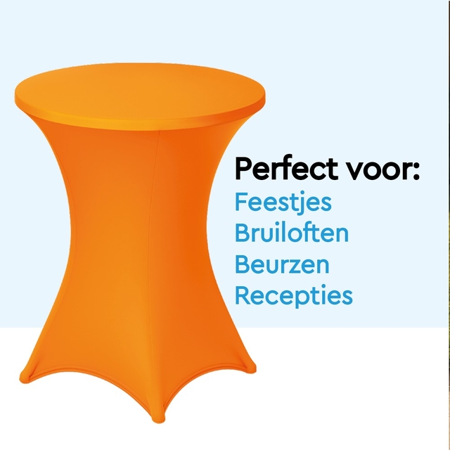 Tafelrok BRASQ voor statafel 80cm oranje