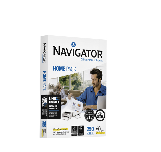 Copy paper Navigator Homepack A4 80gr white 250 sheets