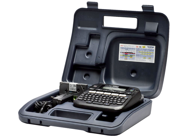 Labelprinter Brother P-touch TZe PT-D210 desktop qwerty 12mm black in case