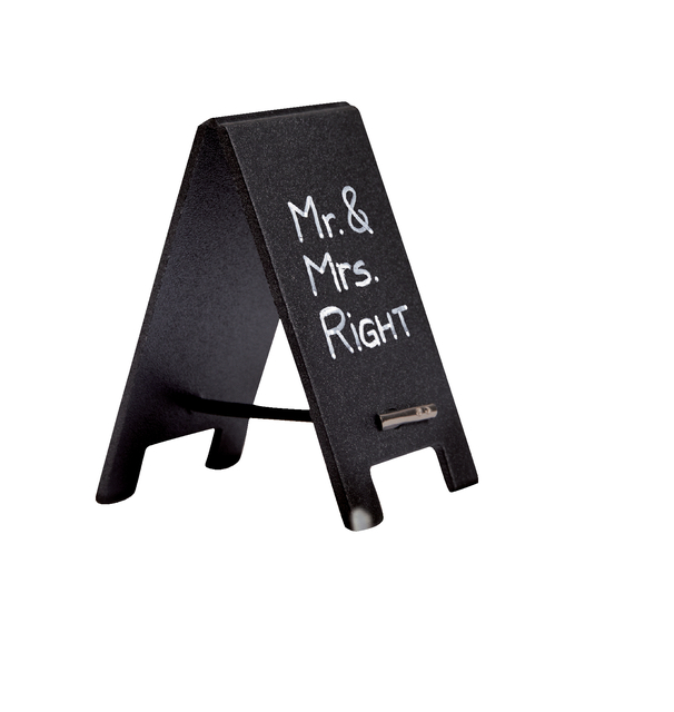 Krijtbord securit mini tafel set 5 stuks zwart