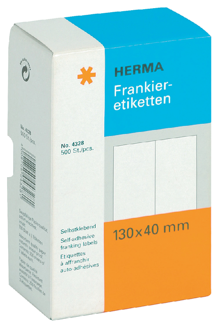 Franking labels double 130x40  500 pcs.