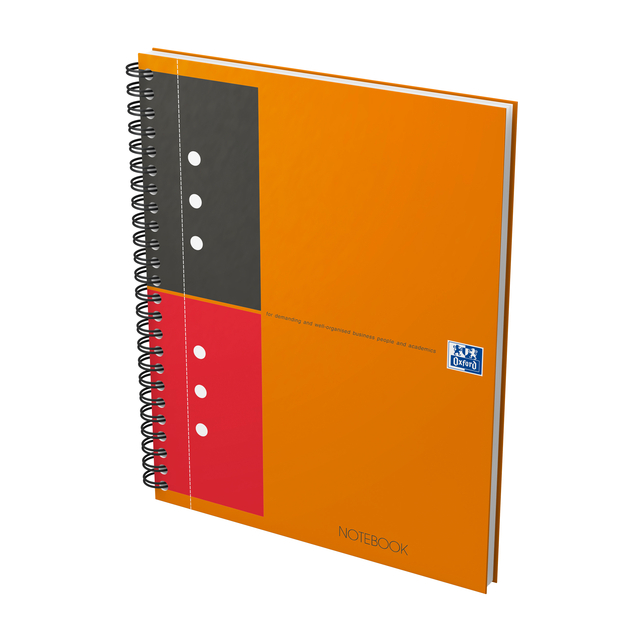 OXFORD International A5+ Hardback Twin-wire Notebook Narrow Ruled 160 Pages Orange SCRIBZEE® Compatibl