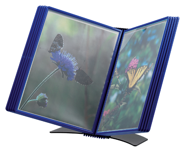 Desk Stand Premium, including 10 Info Pockets A4 blue