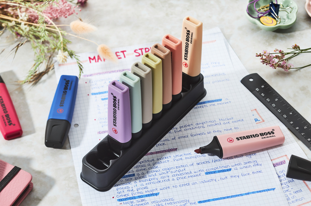 Markeerstift STABILO Boss Wildflower & Nature Colors ass deskset 10st