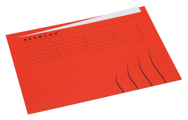 Secolor A4File Cover with Tab Edge red