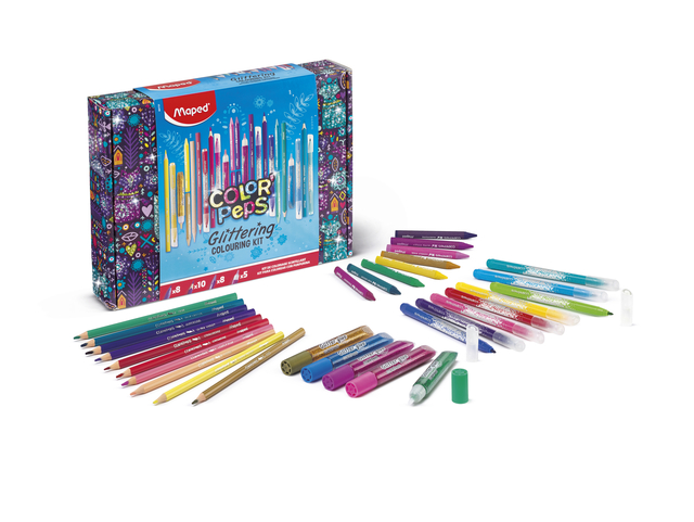 Tekenset Maped Color'Peps glitter 31-delig assorti