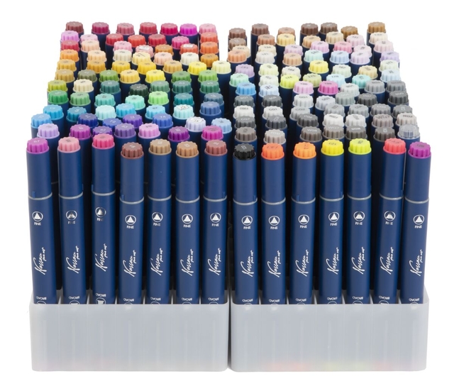 Alcoholmarkers Nassau Arts duopunt set à 168 kleuren