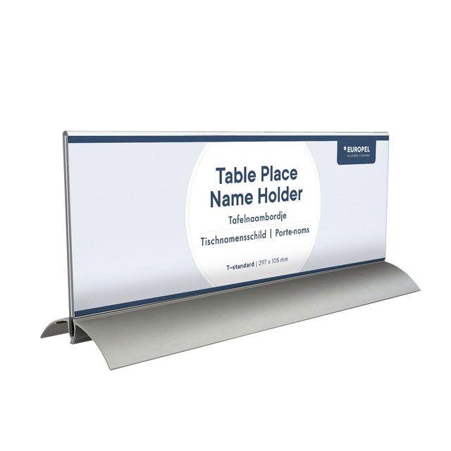 Table Place Name Holder OPUS 2 105x297mm Acrylic/Aluminium