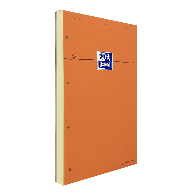 OXFORD Orange A4+ Stapled Coated Card Notepad Ruled 160 Pages Orange SCRIBZEE® Compatibl