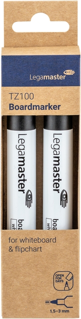 Legamaster TZ100 board marker black 2pcs C&C