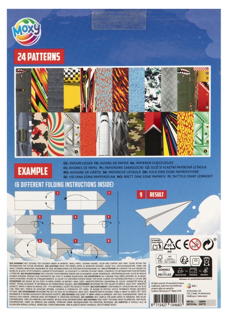 Fold your own Paper Planes block 24 sheet 25x18cm