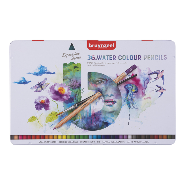 Aquarelpotlood Bruynzeel Expression blik à 36 kleuren
