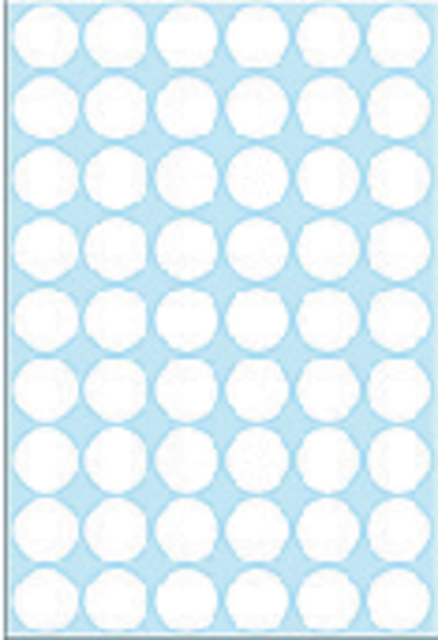 Multi-purpose labels / colour dots, Ø 16 mm, round, white, permanent adhesion,