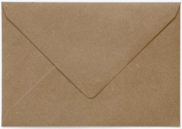 Envelop Papicolor EA5 156x220mm recycled kraft bruin pak à 6 stuk