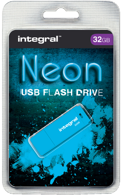 Integral Neon 2.0 Flash Drive 32GB Blue