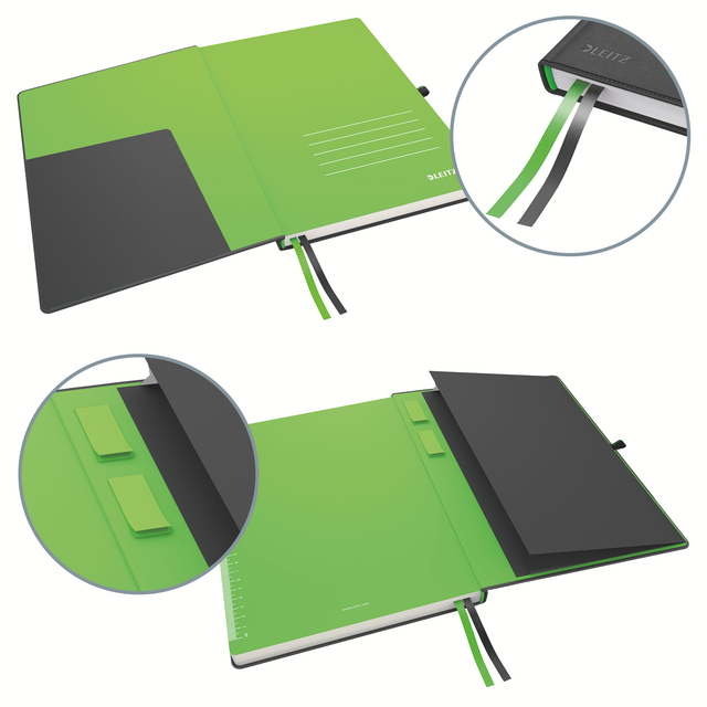 Notitieboek Leitz Complete 187x242mm 160blz 100gr lijn zwart