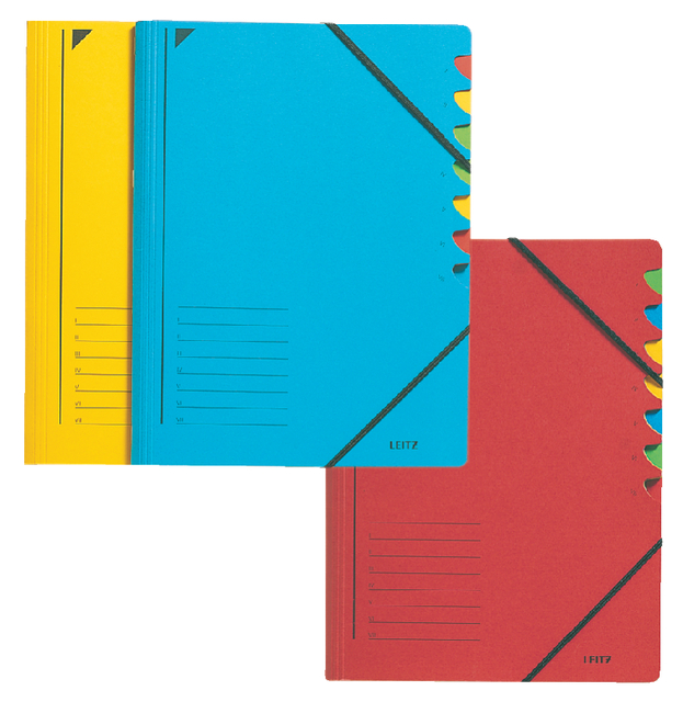 Document wallet 12 tabs carton blue