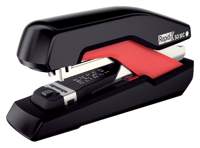 Stapler Rapid SO30c half strip 30 sheets 24/6 black/red