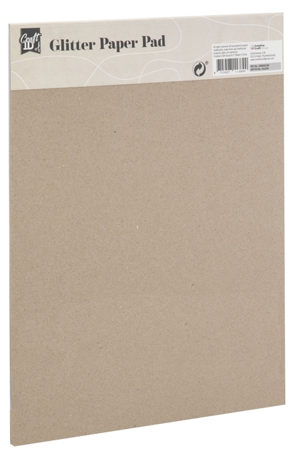 Hobbykarton CarftID glitter 24x34cm 180gr 10 vel 10 kleuren