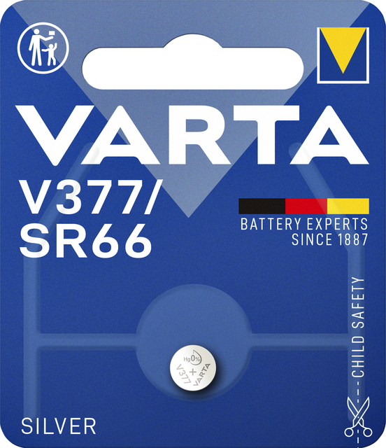 Batterij Varta knoopcel V377 horloge blister à 1stu