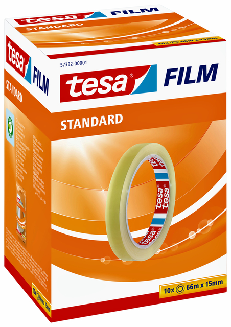 tesafilm Standard tape, self-adhesive, 10 x 66m:15mm