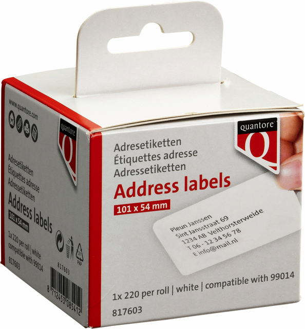 Address labels Quantore 99014 54x101mm badge white
