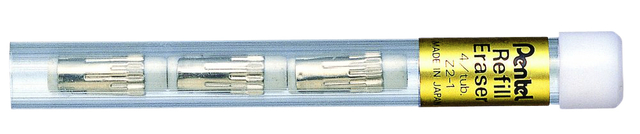 Reservegum Pentel Z2-1 voor vulpotlood koker à 4 stuk