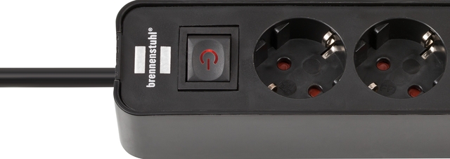 Power strip Brennenstuhl Ecolor 4-way including 2 USB C 1.5 meters black