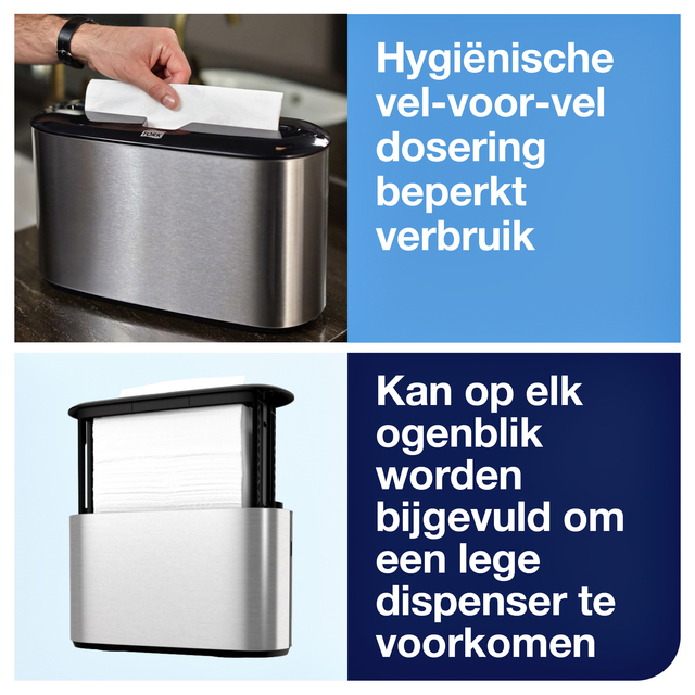 Hand towel dispenser Tork Express Image line Countertop Multifold H2 stainless steel 460005