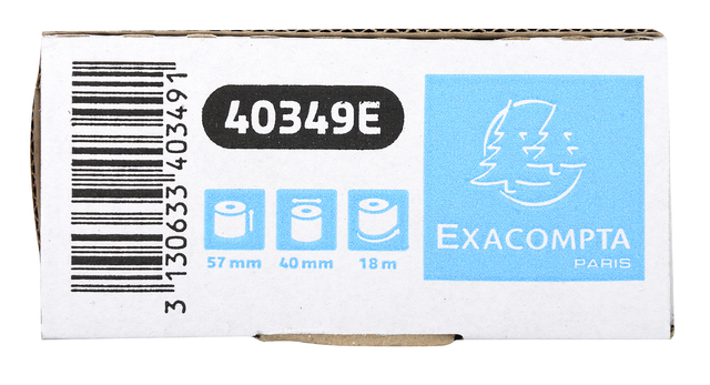 Telrol Exacompta 57mmx18m kern Ø12mm thermisch