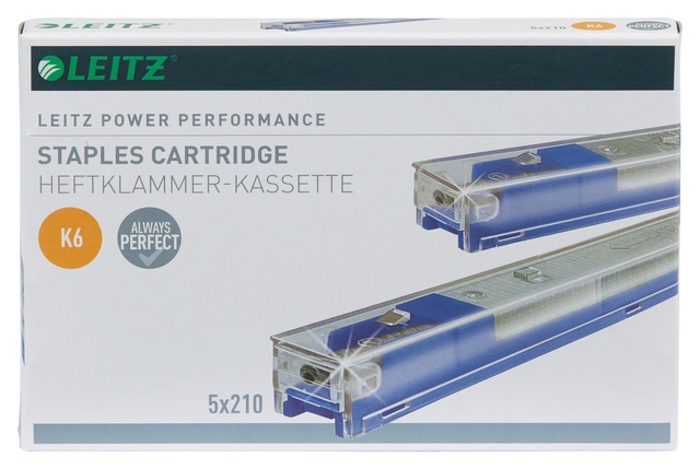 Staples Cartridge Leitz Power Performance K6 5x210 pieces