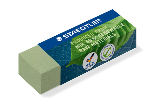 Gum Staedtler Eco 52680 65x23x10mm olijfgroen 20 stuks
