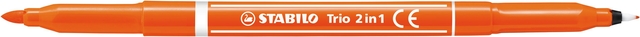 Viltstift STABILO Trio 2 in 1 assorti etui à 10 stuk