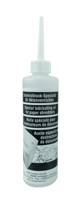 Olie voor papiervernietiger HSM 250ml