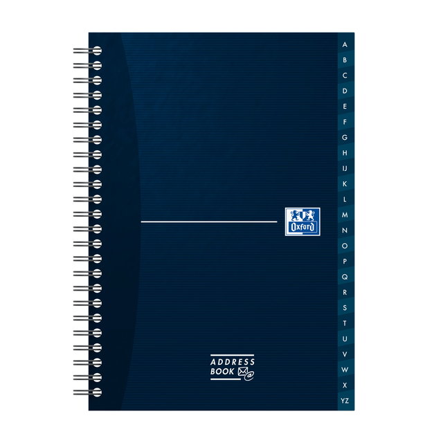 OXFORD Office Essentials A5 Hardback Twin-wire A-Z Address Book Specific Ruling 144 Pages Assorted Colours