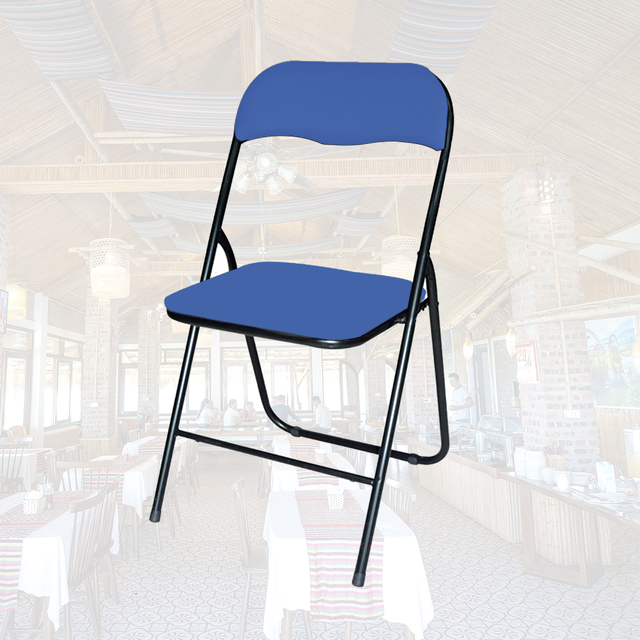 Klapstoel BRASQ FC100 blauw-zwart      