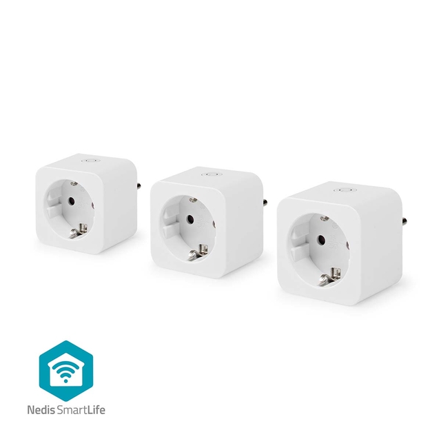 Slimme stekker Nedis Smartlife Wifi 3 stuks wit