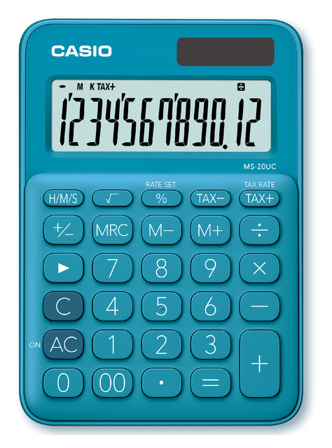 DESK CALCULATOR CASIO MS-20UC BLUE