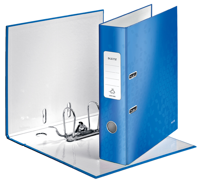 Lever Arch File Leitz  WOW 85mm A4 Laminated blue
