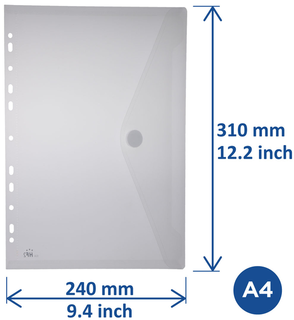 Envelope HF2 ring binder A4 11 holes, white