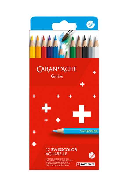 Kleurpotloden Caran D'ache aquarel doos à 12stuk
