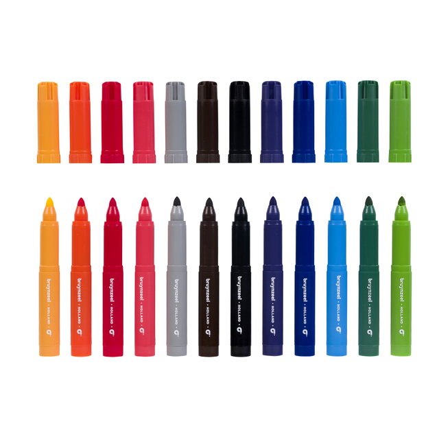 Viltstift Bruynzeel Kids Big Point set à 12 kleuren