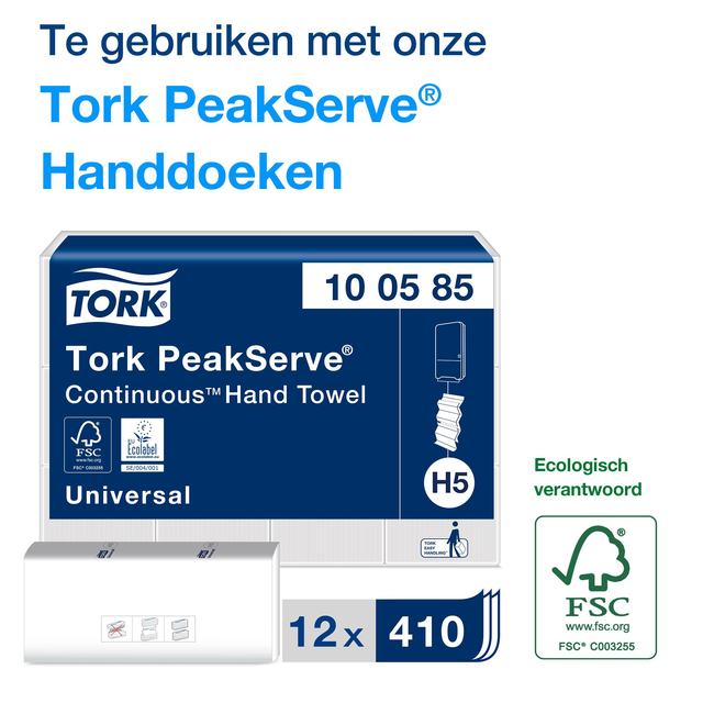 Hand towel dispenser Tork PeakServe® Continu™ H5 Elevation white 552