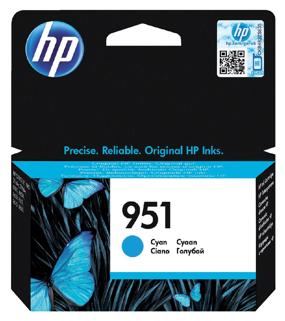 HP No.951 Ink Cart Cyan CN050AE