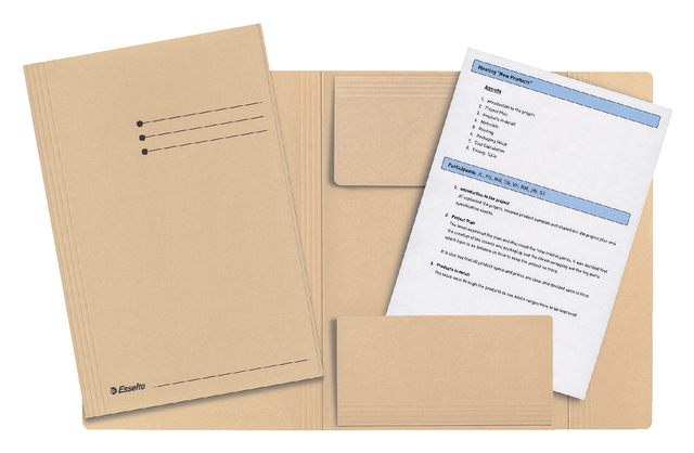 3-flap folio folder Esselte manilla 275gr gems