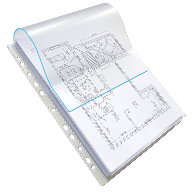 Showtas Oxford A4 PP 200µ glashelder met sluitklep 10 stuk