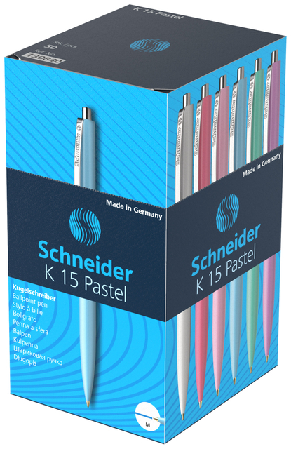 Balpen Schneider K15 medium pastel assorti